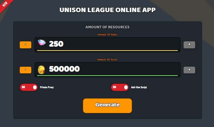 Unison League free gems and coins generator