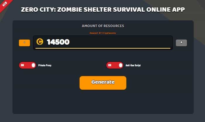 Zero City Zombie Shelter Survival free cryptocoins generator