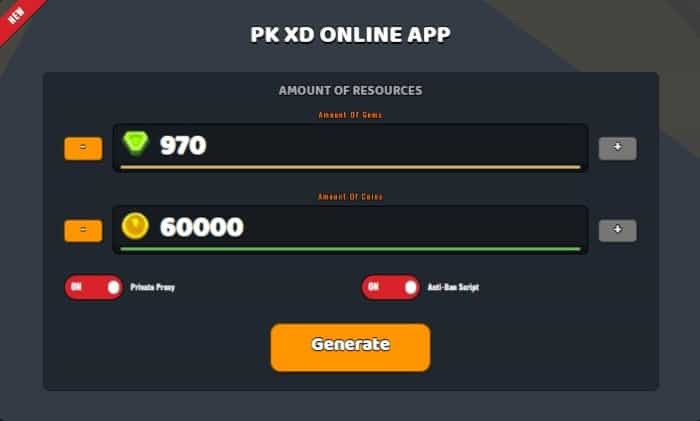 PK XD free gems and coins generator