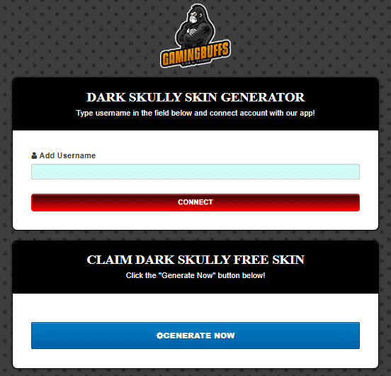 Dark Skully Fortnite skin code generator tool