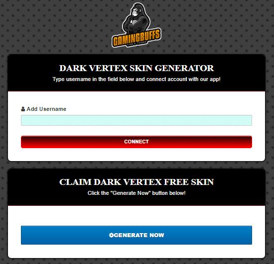 Dark Vertex skin code generator
