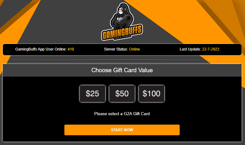 G2A gift card generator