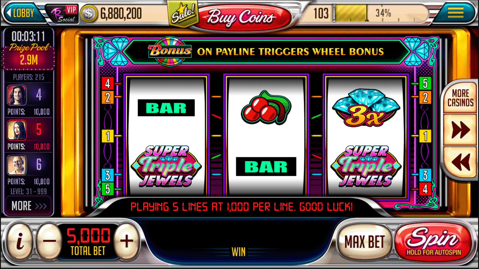 Vegas Downtown Slots free coins proof