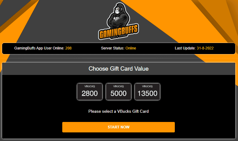 V Bucks gift card codes generator
