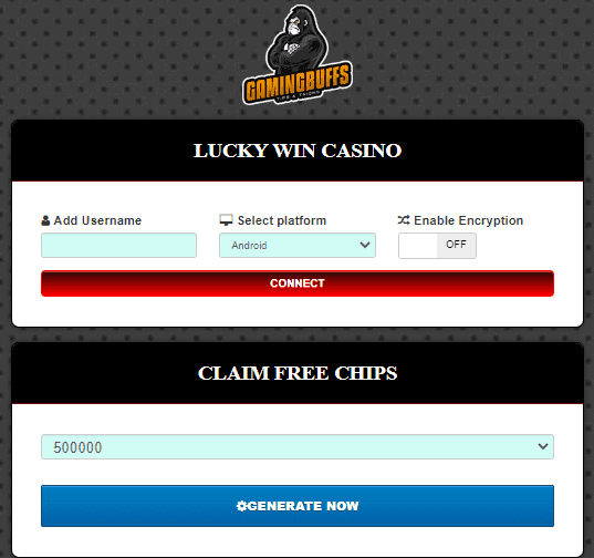 Lucky Win Casino free chips generator