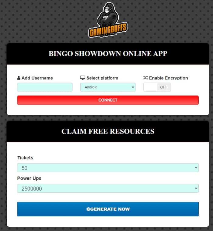 Free Bingo Showdown tickets and power ups generator