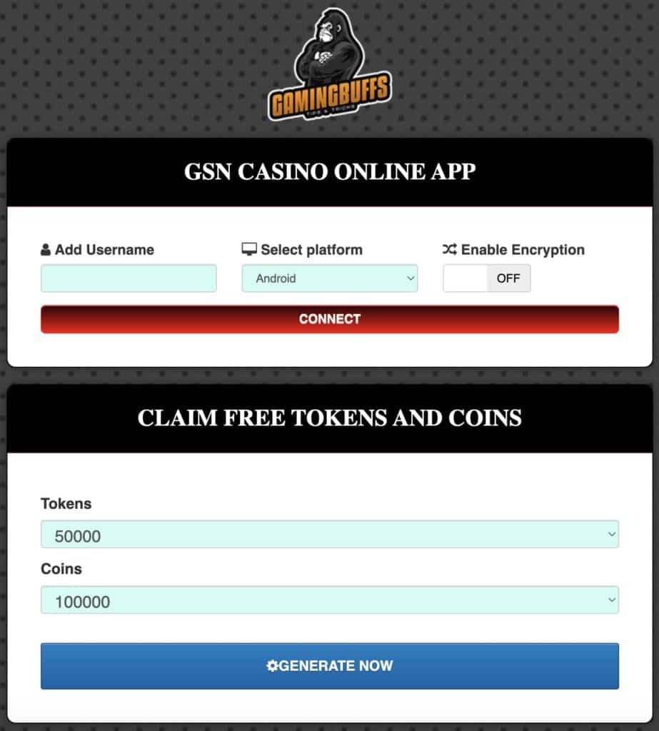 GSN Casino free Tokens and Coins generator