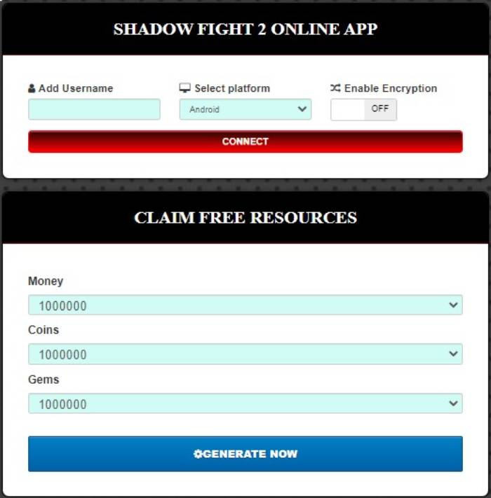 Shadow Fight 2 money, coins, and gems generator
