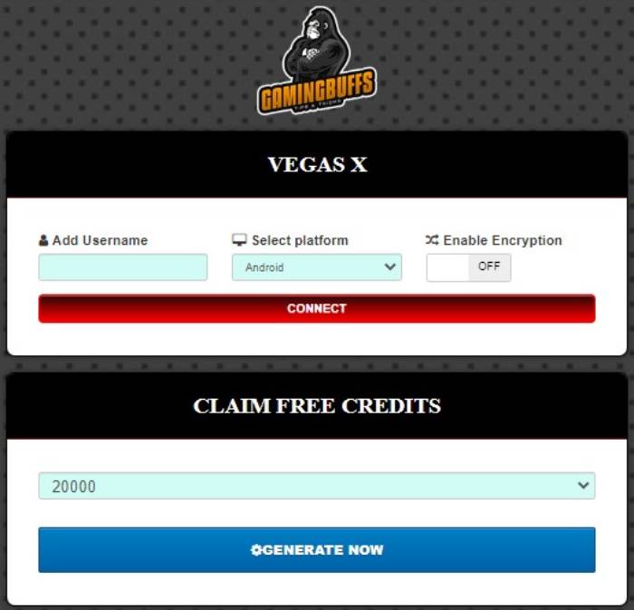 Vegas X free credits generator