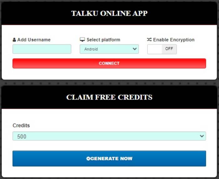 Free TalkU credit generator