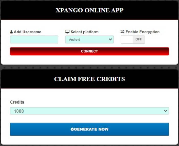 Xpango credit generator online